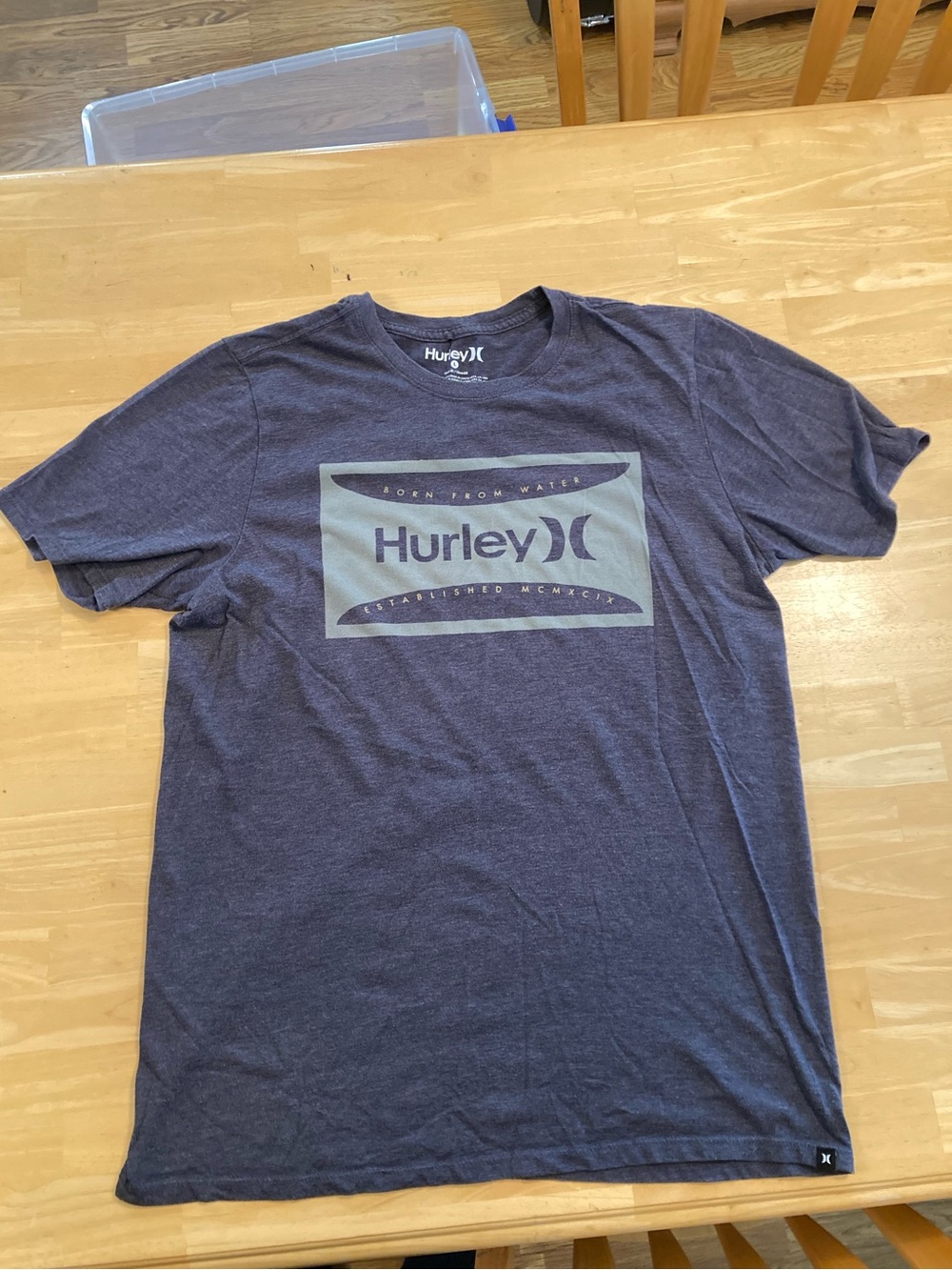 Hurley Men's Grey Graphic Logo T-Shirt